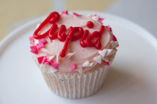 Valentine's themed Vanilla Cupcake