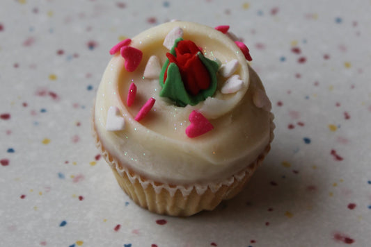 Valentine's Themed Mini Vanilla Cupcake